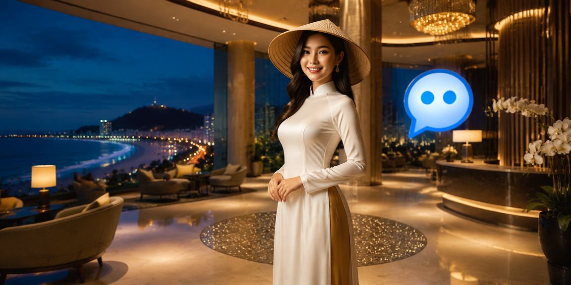 Khung cảnh thư giãn tại Vũng Tàu với người dùng theo dõi kèo thể thao và nhận thưởng VIP trên điện thoại